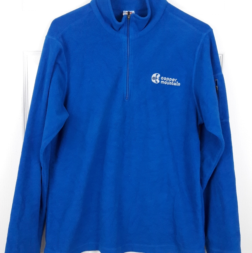 Colorado Copper Mountain Ski Resort Embroidered Fleece Pullover 1/4 Zip Sz Small